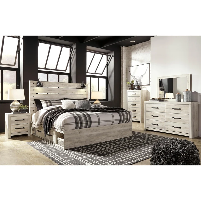 Signature Design by Ashley Cambeck B192B124 7 pc King Panel Storage Bedroom Set