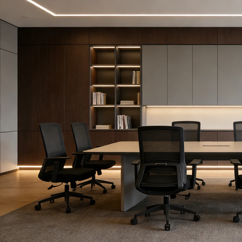 Modern Minimalist Mid-Back Black Desk Chair: Breathable Mesh Fabric - Ergonomic Swivel Gaming Chair For Home Office