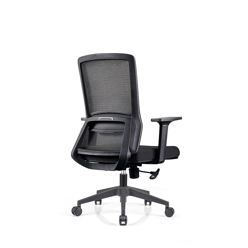 Modern Minimalist Mid-Back Black Desk Chair: Breathable Mesh Fabric - Ergonomic Swivel Gaming Chair For Home Office