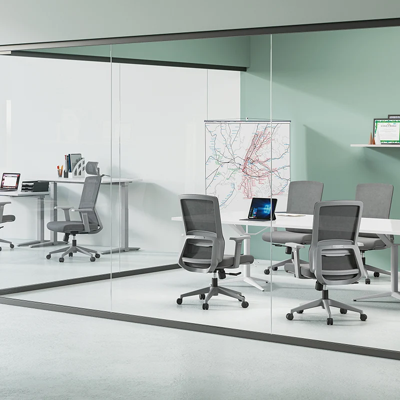 Modern Minimalist Mid-Back Mesh Desk Chair: Ergonomic Design - Swivel Height-Adjustable Gaming Chair For Home Office