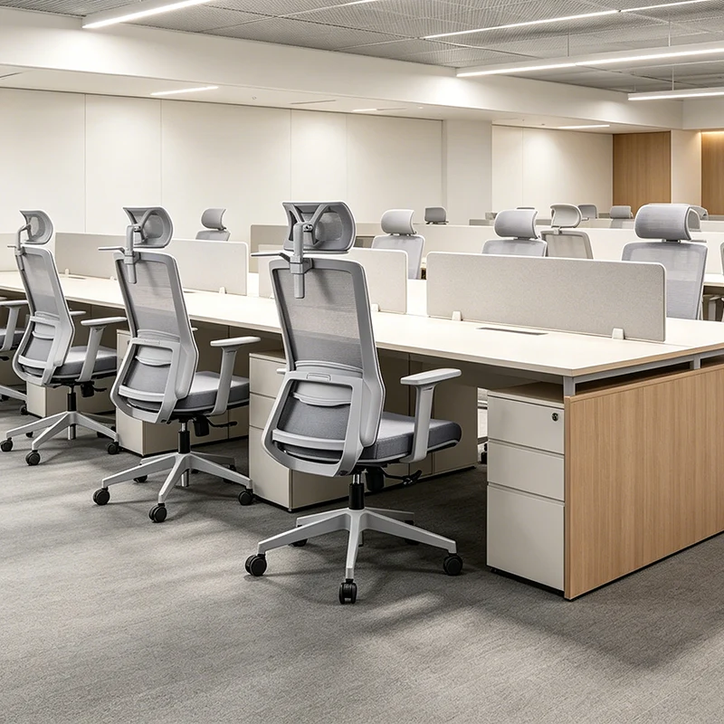 Modern Minimalist Ergonomic High-Back Desk Chair: Height-Adjustable Headrest & Coat Hook - Breathable Mesh Fabric Gaming Chair For Home Office