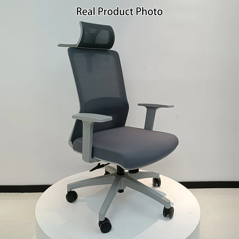 Modern Minimalist Ergonomic High-Back Desk Chair: Height-Adjustable Headrest & Coat Hook - Breathable Mesh Fabric Gaming Chair For Home Office