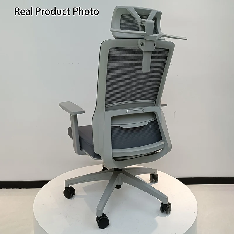 Modern Minimalist Ergonomic High-Back Desk Chair: Height-Adjustable Headrest & Coat Hook - Breathable Mesh Fabric Gaming Chair For Home Office