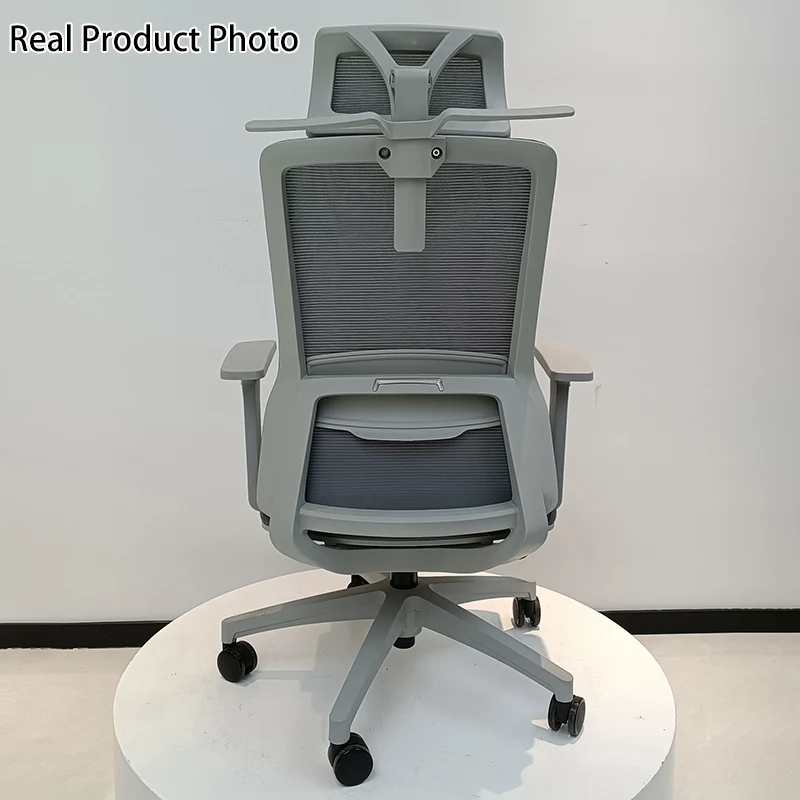 Modern Minimalist Ergonomic High-Back Desk Chair: Height-Adjustable Headrest & Coat Hook - Breathable Mesh Fabric Gaming Chair For Home Office
