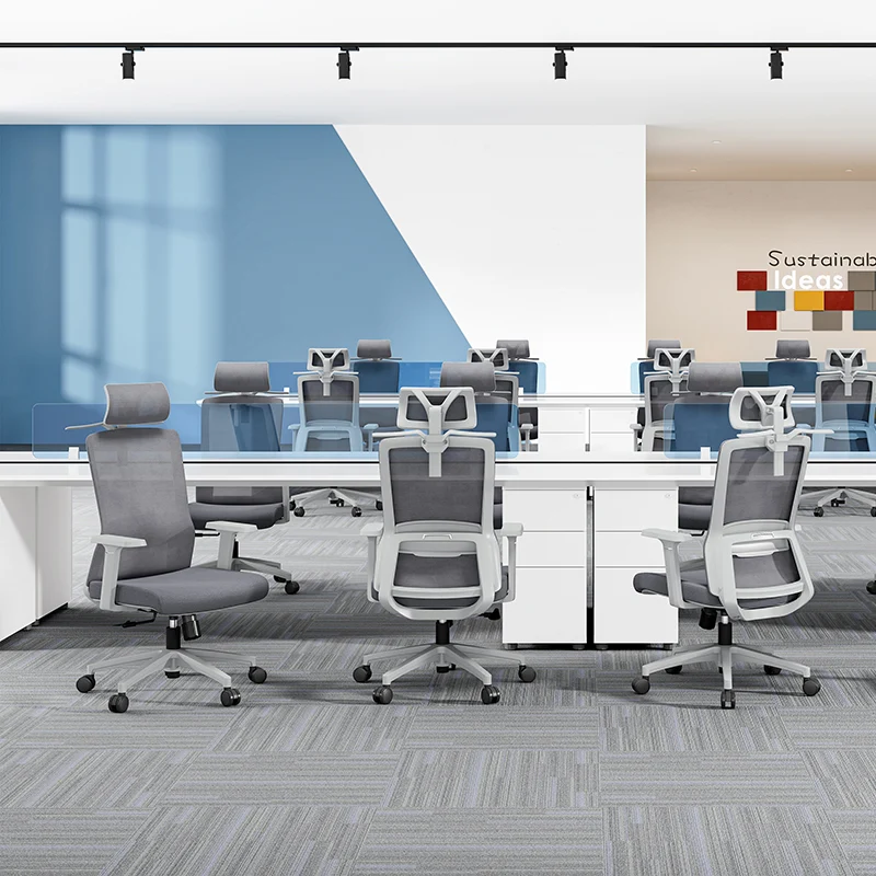 Modern Minimalist Ergonomic High-Back Desk Chair: Height-Adjustable Headrest & Coat Hook - Breathable Mesh Fabric Gaming Chair For Home Office