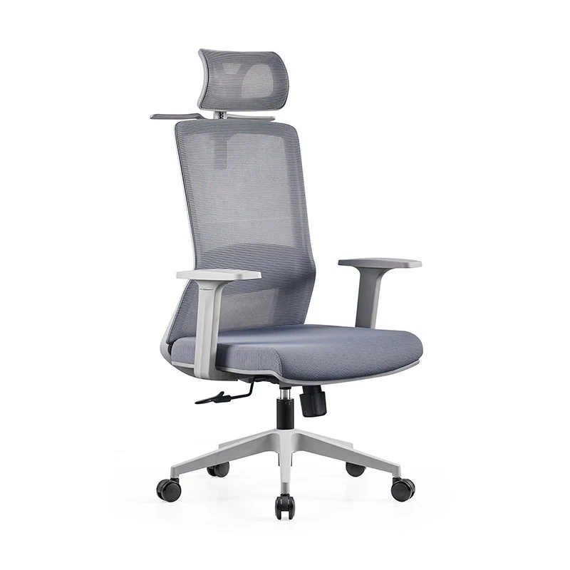 Modern Minimalist Ergonomic High-Back Desk Chair: Height-Adjustable Headrest & Coat Hook - Breathable Mesh Fabric Gaming Chair For Home Office