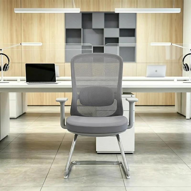 Modern Executive Breathable Mesh Office Chair - Ergonomic Support & Chrome Arch Frame Desk Chair For Home Office