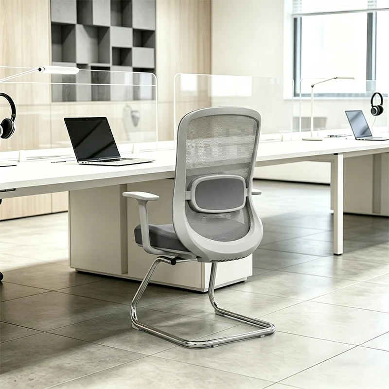 Modern Executive Breathable Mesh Office Chair - Ergonomic Support & Chrome Arch Frame Desk Chair For Home Office