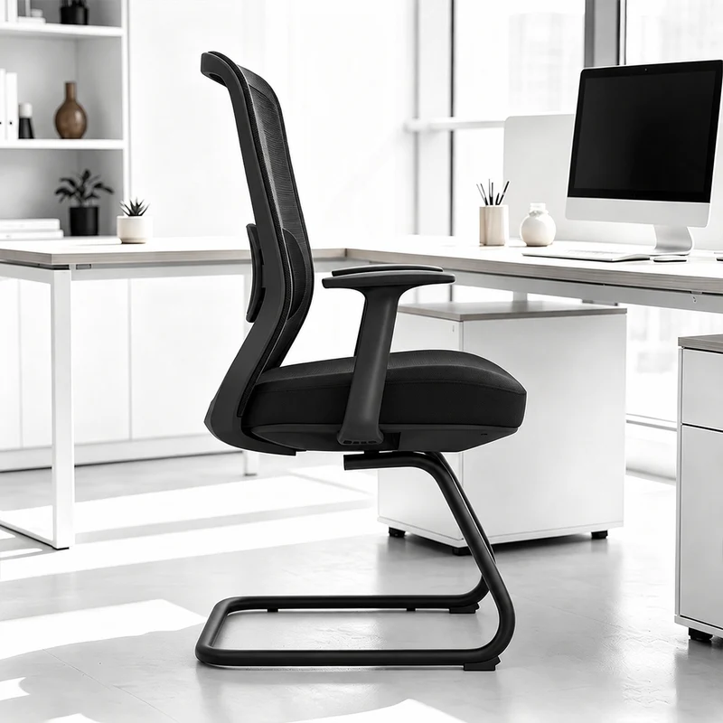 Modern Luxury Executive Desk Chair With Adjustable Lumbar Support - Breathable Mesh & Durable Black Frame Office Chair For Home Office
