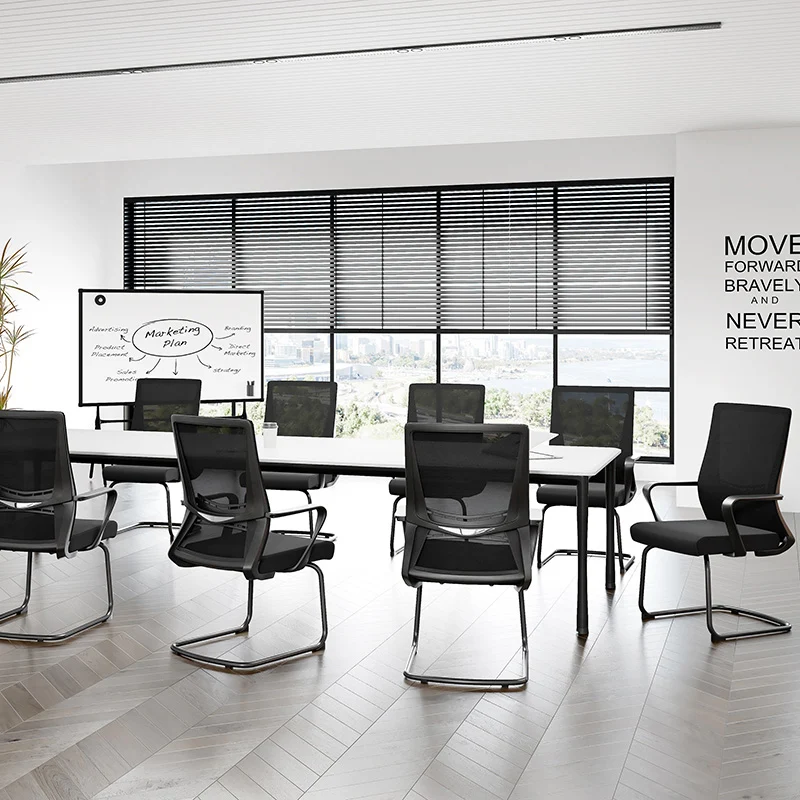 Modern Minimalist Executive Ergonomic Breathable Mesh Office Chair - Durable Matte Black Frame Desk Chair For Home Office