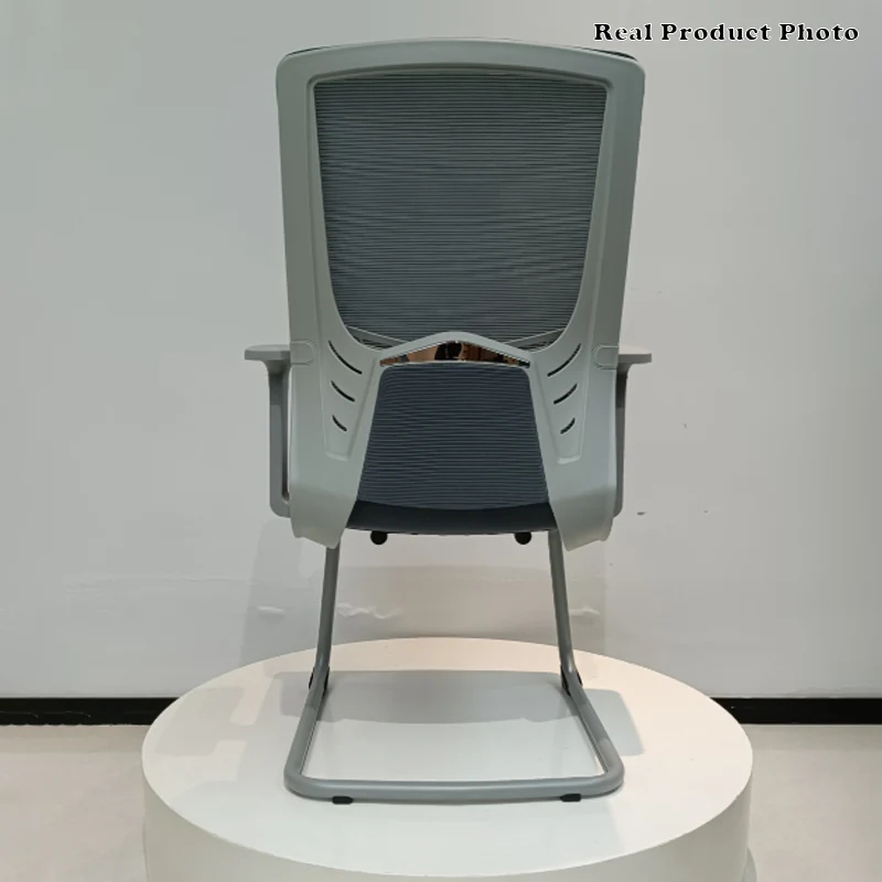 Modern Gray Ergonomic Mesh Conference Desk Chair - Gray Frame & Breathable Seat Office Chair For Home Office