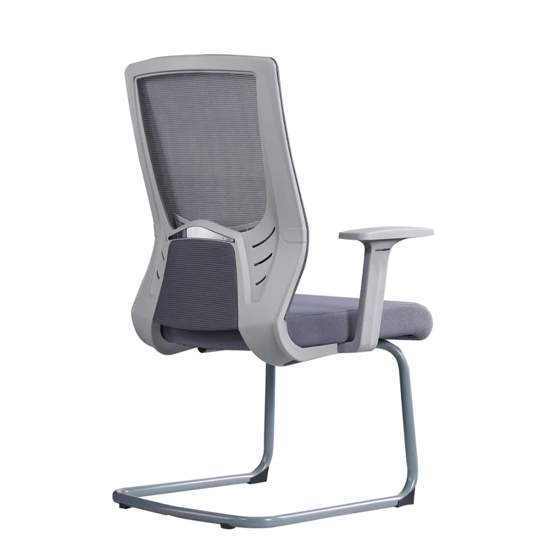 Modern Gray Ergonomic Mesh Conference Desk Chair - Gray Frame & Breathable Seat Office Chair For Home Office