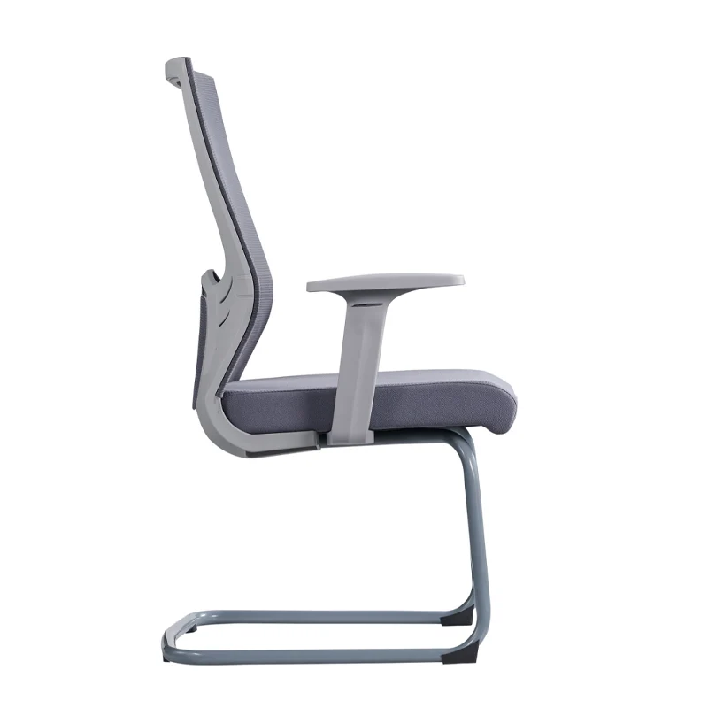 Modern Gray Ergonomic Mesh Conference Desk Chair - Gray Frame & Breathable Seat Office Chair For Home Office