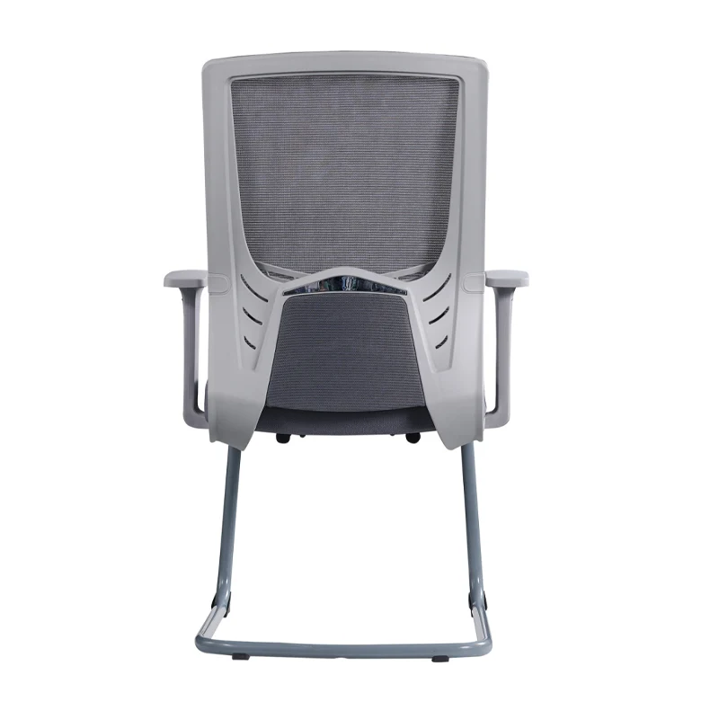 Modern Gray Ergonomic Mesh Conference Desk Chair - Gray Frame & Breathable Seat Office Chair For Home Office