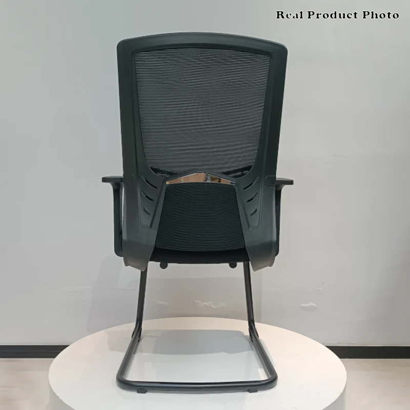 Modern Black Breathable Mesh Conference Desk Chair - Black Frame & Breathable Seat Office Chair For Home Office