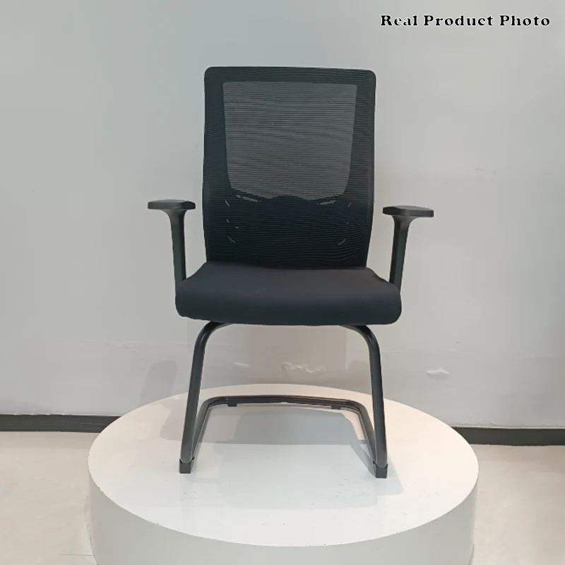 Modern Black Breathable Mesh Conference Desk Chair - Black Frame & Breathable Seat Office Chair For Home Office