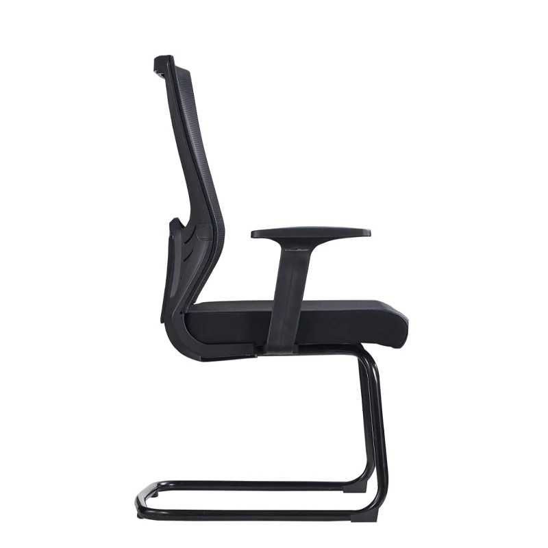 Modern Black Breathable Mesh Conference Desk Chair - Black Frame & Breathable Seat Office Chair For Home Office