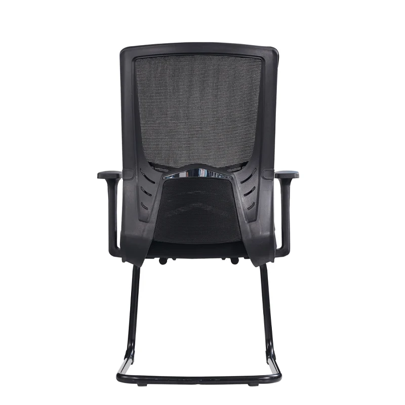 Modern Black Breathable Mesh Conference Desk Chair - Black Frame & Breathable Seat Office Chair For Home Office