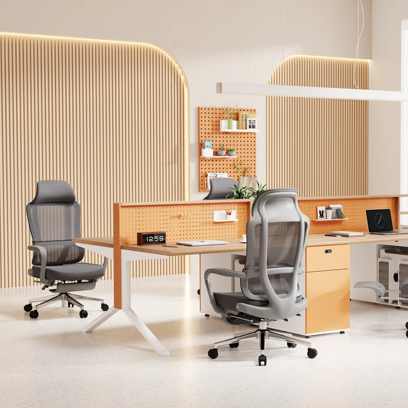 Modern Ergonomic Reclining Office Chair With Footrest - Luxury High Back 150° Recline Function Desk Chair For Home Office