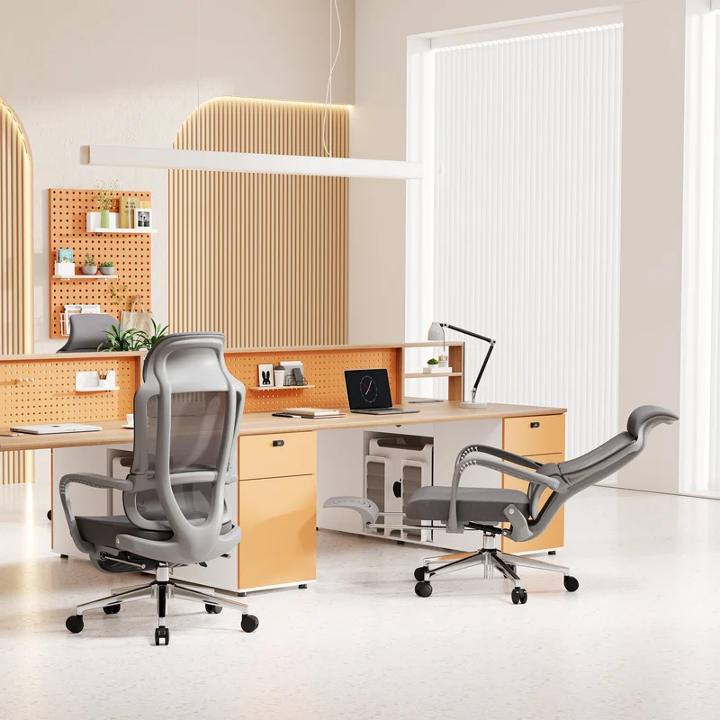 Modern Ergonomic Reclining Office Chair With Footrest - Luxury High Back 150° Recline Function Desk Chair For Home Office