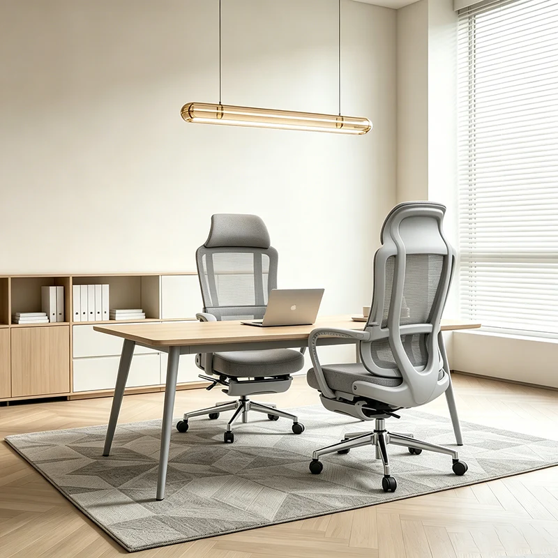 Modern Ergonomic Reclining Office Chair With Footrest - Luxury High Back 150° Recline Function Desk Chair For Home Office