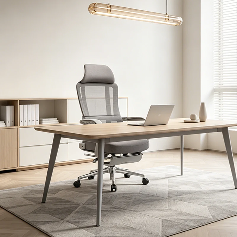 Modern Ergonomic Reclining Office Chair With Footrest - Luxury High Back 150° Recline Function Desk Chair For Home Office
