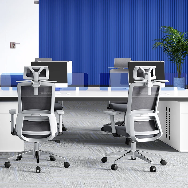 Modern Minimalist High-Back Mesh Desk Chair: Adjustable Headrest With Coat Rack - Ergonomic Swivel Gaming Chair For Home Office
