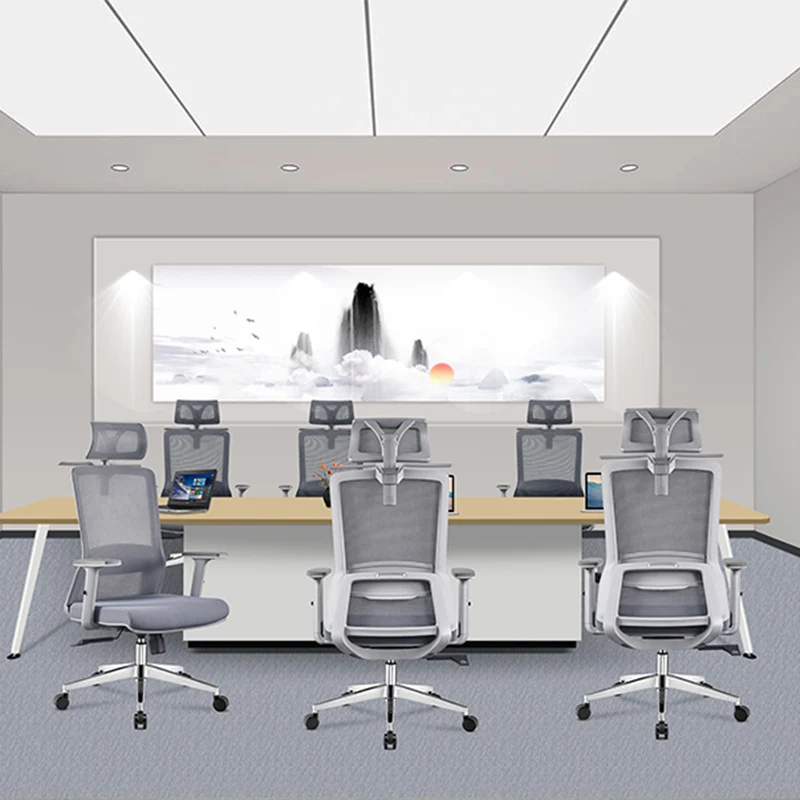 Modern Minimalist High-Back Mesh Desk Chair: Adjustable Headrest With Coat Rack - Ergonomic Swivel Gaming Chair For Home Office