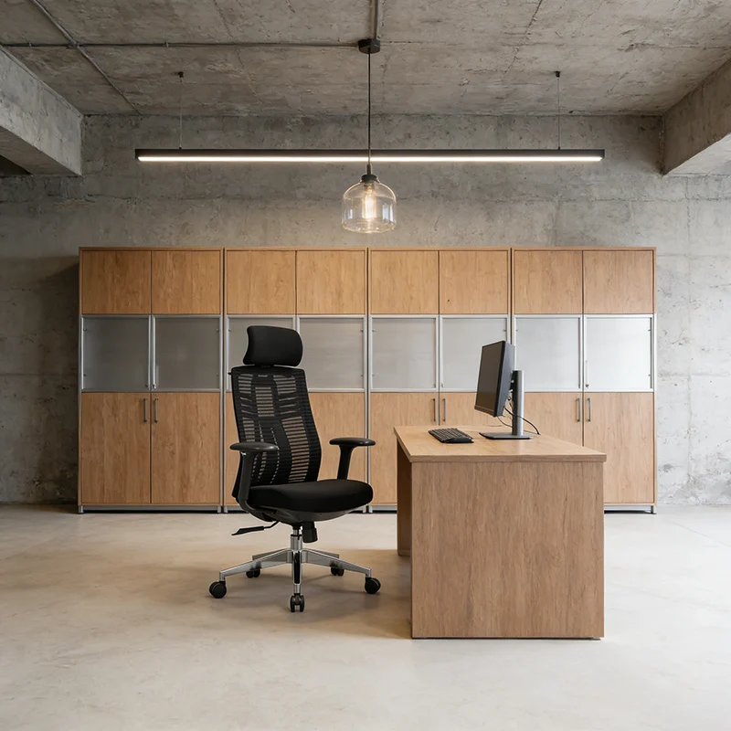 Modern Minimalist High-Back Mesh Desk Chair: Aluminum Alloy Square-Conical Base - Ergonomic Swivel Gaming Chair For Home Office
