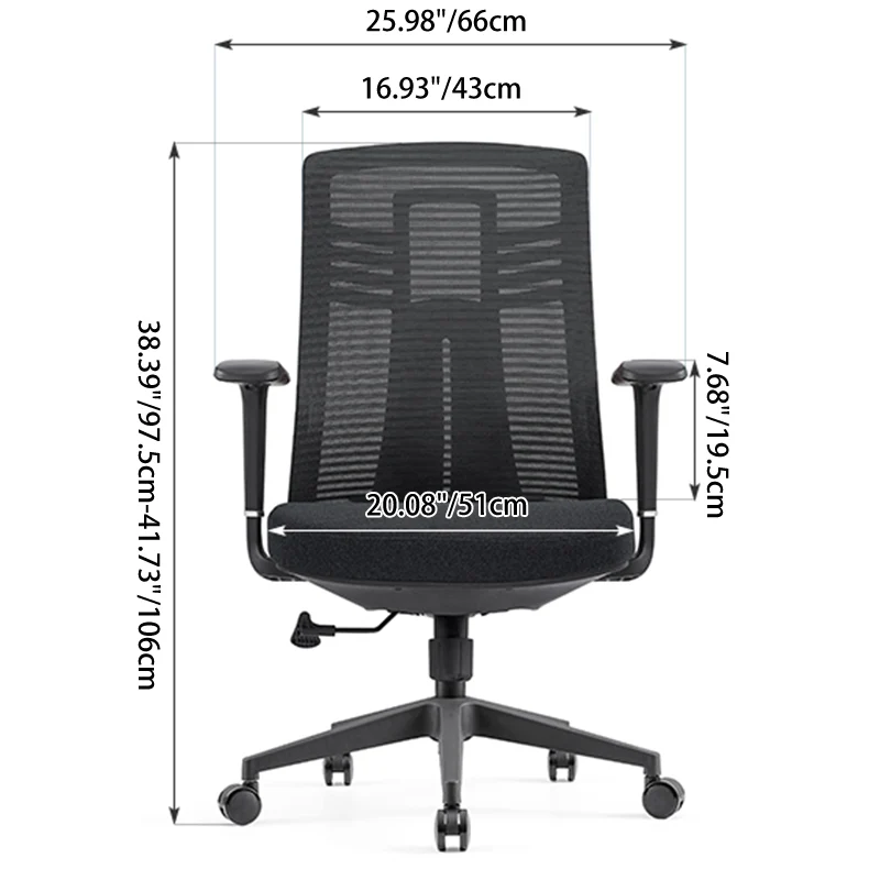 Modern Minimalist Swivel Mesh Desk Chair: Backrest & Armrests - Ergonomic Gaming Chair For Home Office