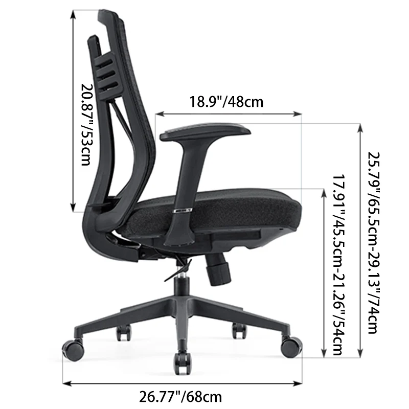 Modern Minimalist Swivel Mesh Desk Chair: Backrest & Armrests - Ergonomic Gaming Chair For Home Office