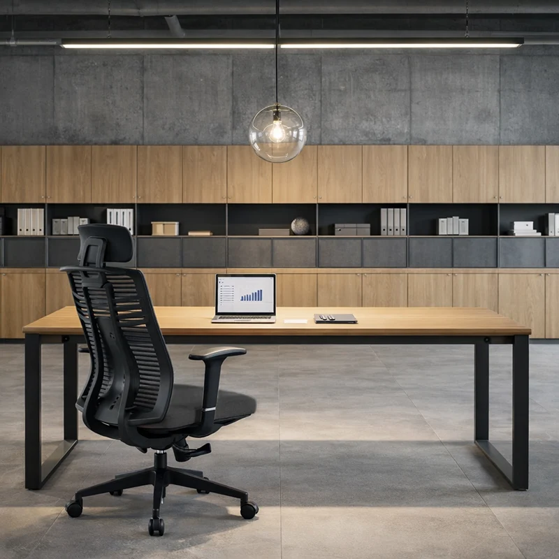 Black High-Back Ergonomic Desk Chair: Modern Minimalist Style - Adjustable Headrest Gaming Chair For Home Office