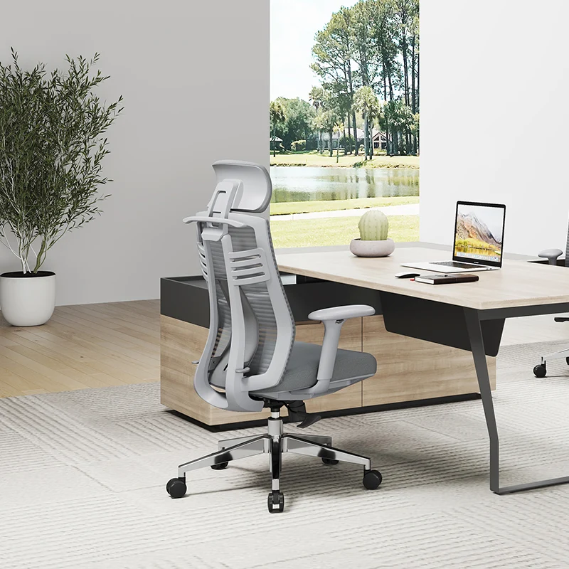 Modern Minimalist Ergonomic High-Back Desk Chair: 4D Armrests - Adjustable Lumbar Support Gaming Chair For Home Office