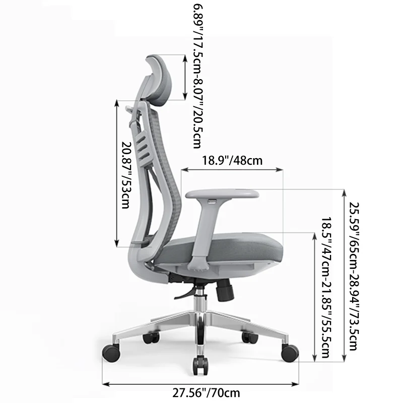 Modern Minimalist Ergonomic High-Back Desk Chair: 4D Armrests - Adjustable Lumbar Support Gaming Chair For Home Office