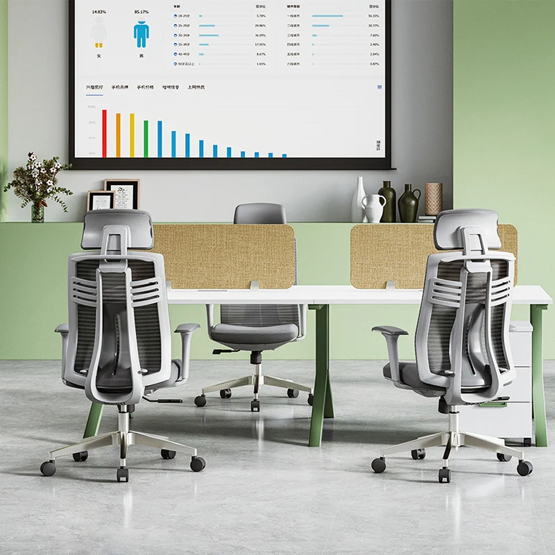 Modern Minimalist Ergonomic High-Back Desk Chair: 4D Armrests - Adjustable Lumbar Support Gaming Chair For Home Office