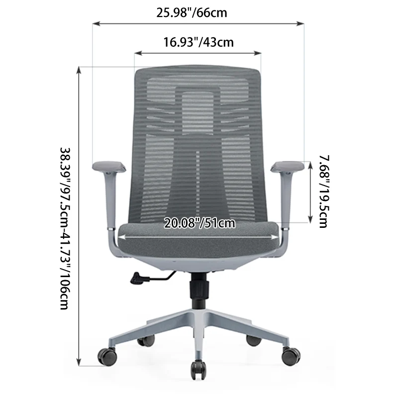 Modern Ergonomic Mid-Back Desk Chair: Breathable Mesh & Lumbar Support - Minimalist Gaming Chair For Home Office