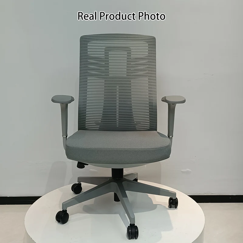 Modern Ergonomic Mid-Back Desk Chair: Breathable Mesh & Lumbar Support - Minimalist Gaming Chair For Home Office