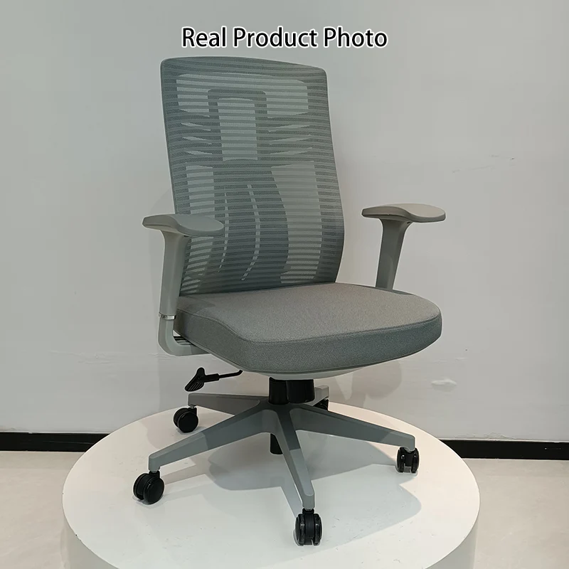 Modern Ergonomic Mid-Back Desk Chair: Breathable Mesh & Lumbar Support - Minimalist Gaming Chair For Home Office