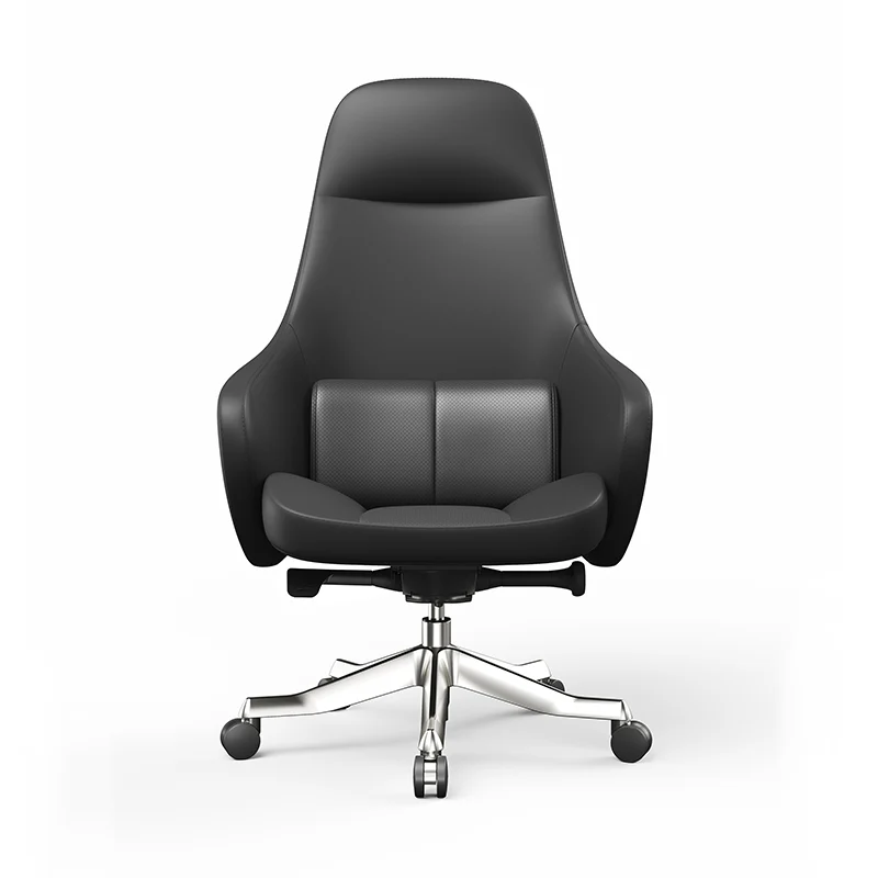 Modern Ergonomic Deluxe Executive Desk Chair: Silicone-Coated Faux Leather - Minimalist Office Chair For Home Office