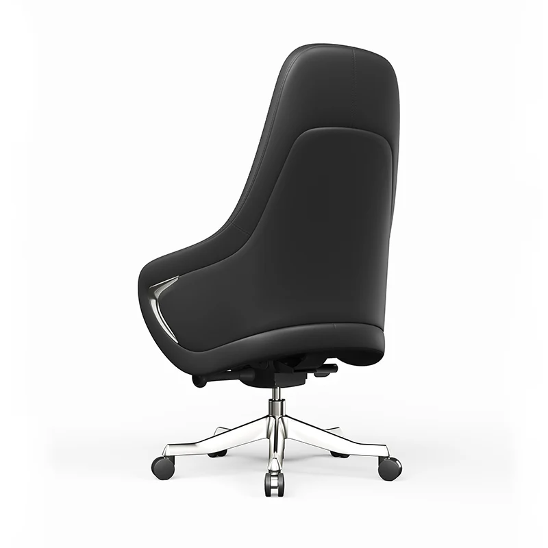 Modern Ergonomic Deluxe Executive Desk Chair: Silicone-Coated Faux Leather - Minimalist Office Chair For Home Office