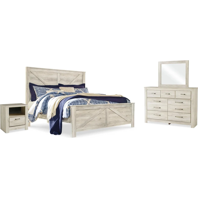 Signature Design by Ashley Bellaby B331B15 6 pc King Panel Bedroom Set