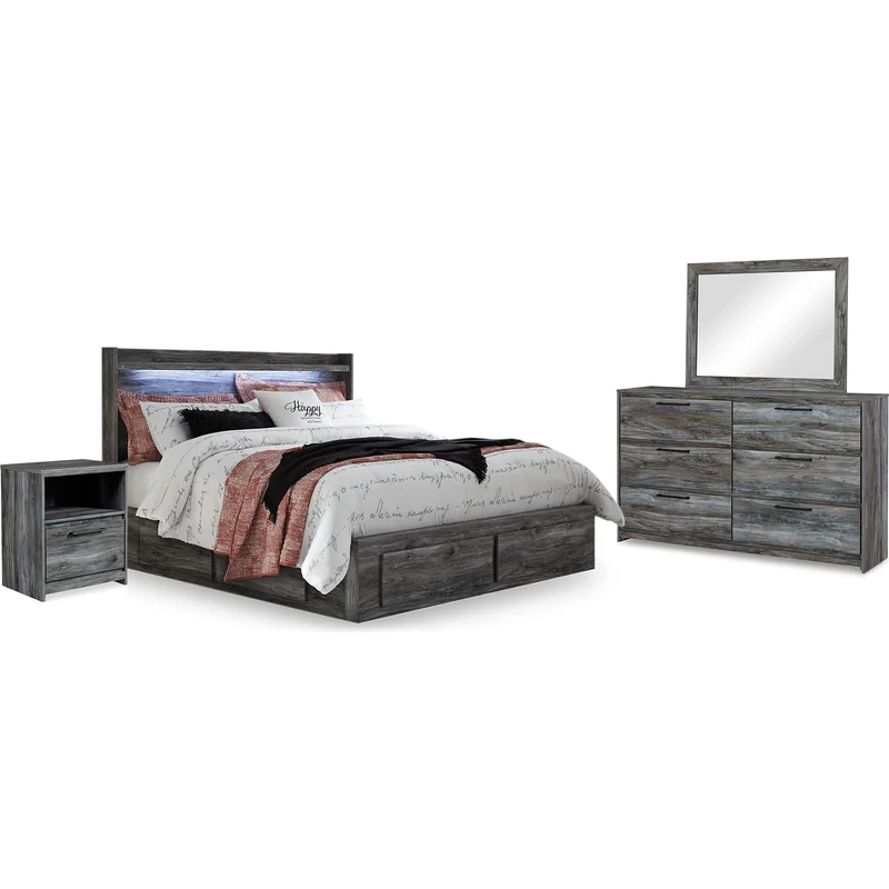 Signature Design by Ashley Baystorm B221B72 7 pc King Panel Bedroom Set