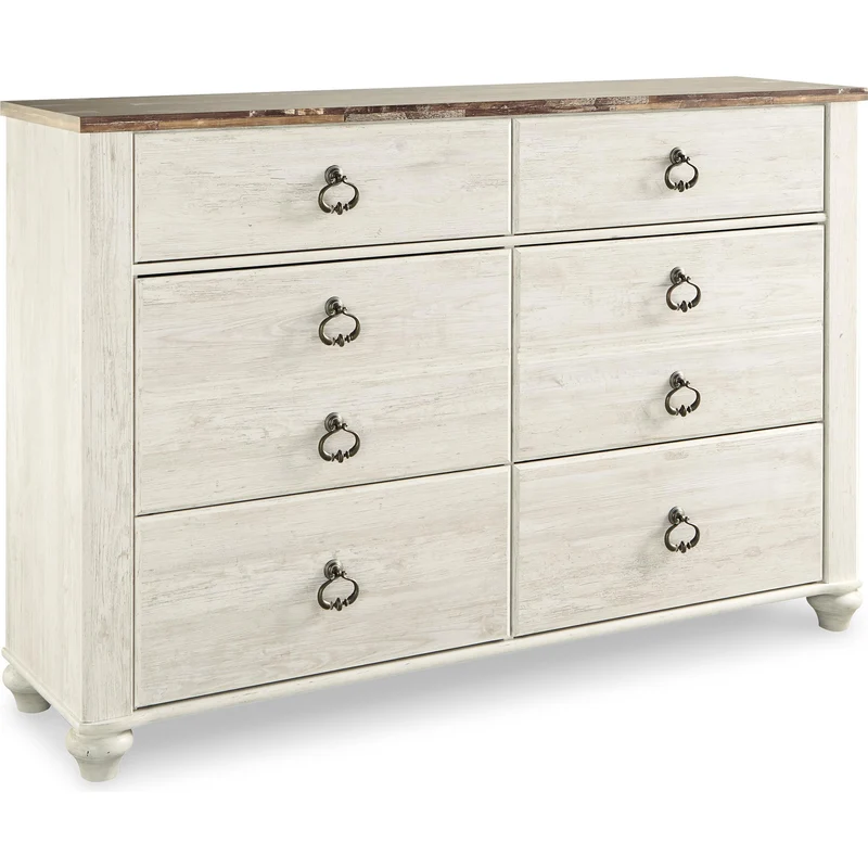 Signature Design by Ashley Willowton B267B55 7 pc Queen Sleigh Bedroom Set