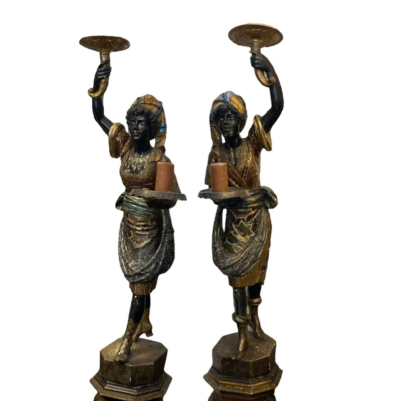 Pair of Venetian torch holders, 18th century