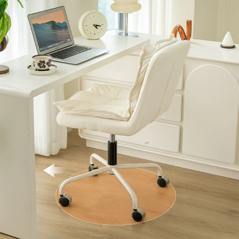 Modern Minimalist Cat Scratch-Resistant Leather Solid Plywood Sponge Iron L-Shaped Liftable Rotatable Desk Chair Backrest Armrest For Home Office