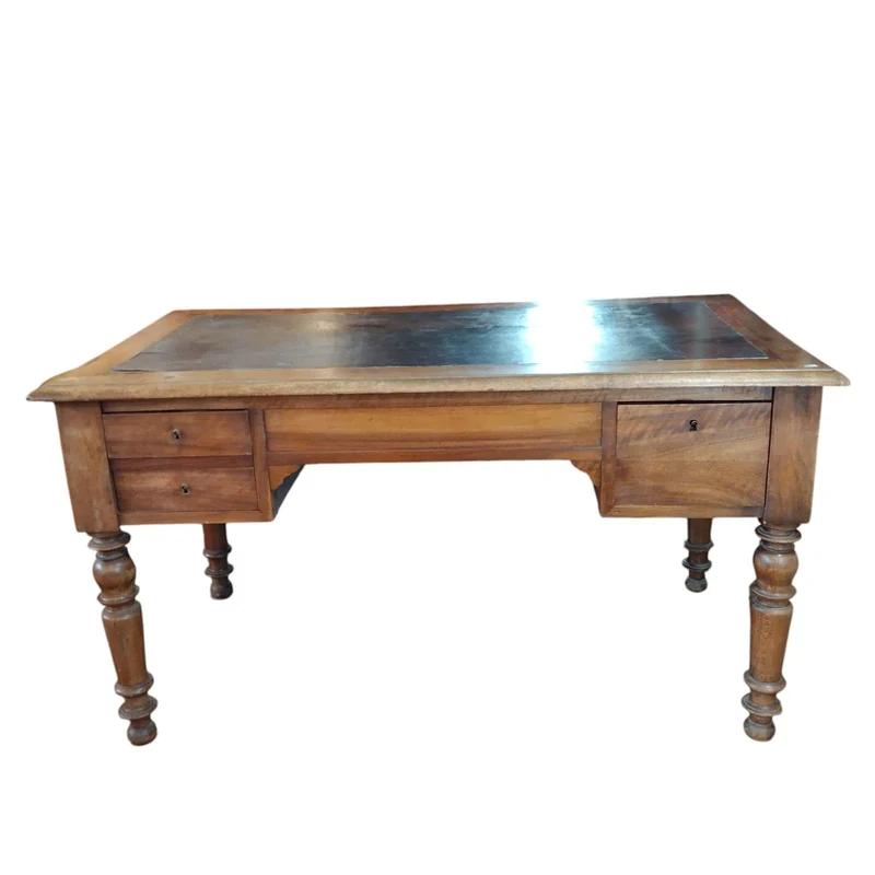 Louis-Philippe style desk with turned legs, bureau-plat