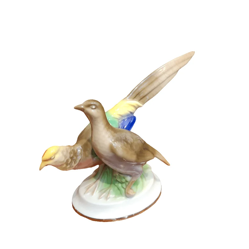 German porcelain figurine of two quails