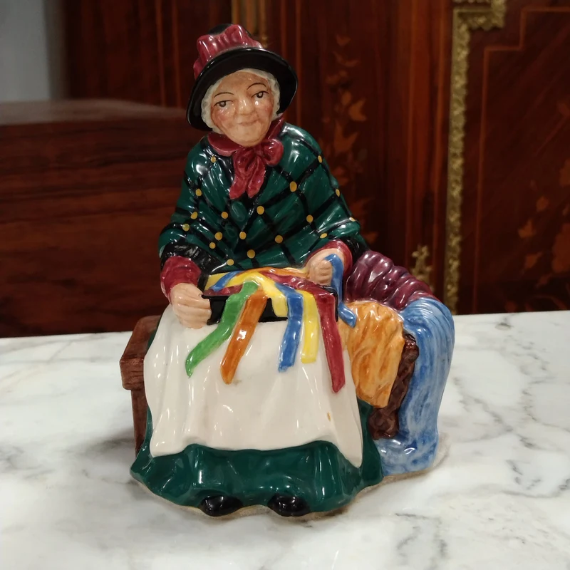 Royal Doulton 'Silks and Ribbons' porcelain figurine, 2005 miniature edition