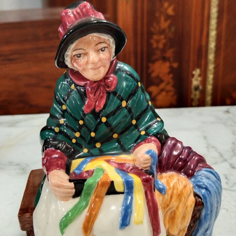 Royal Doulton 'Silks and Ribbons' porcelain figurine, 2005 miniature edition