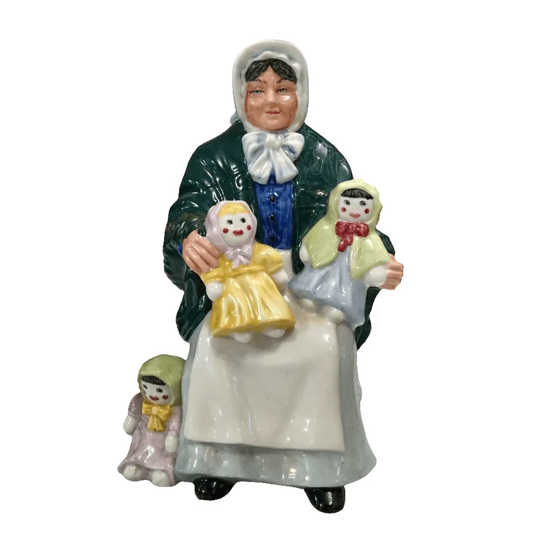 Royal Doulton porcelain figurine 'The rag doll seller' 1989